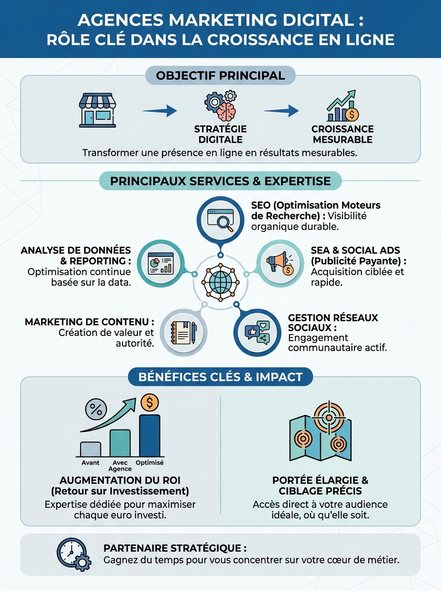 Infographie agences marketing digital