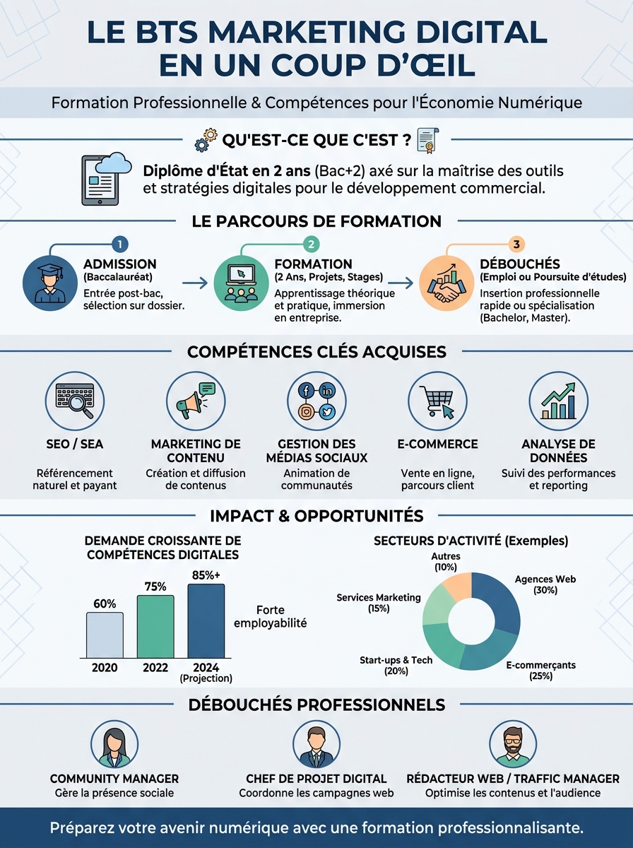 Infographie bts marketing digital