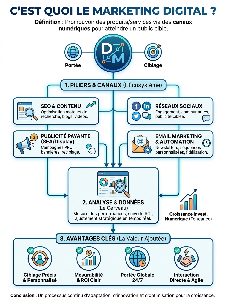 Infographie c est quoi le marketing digital
