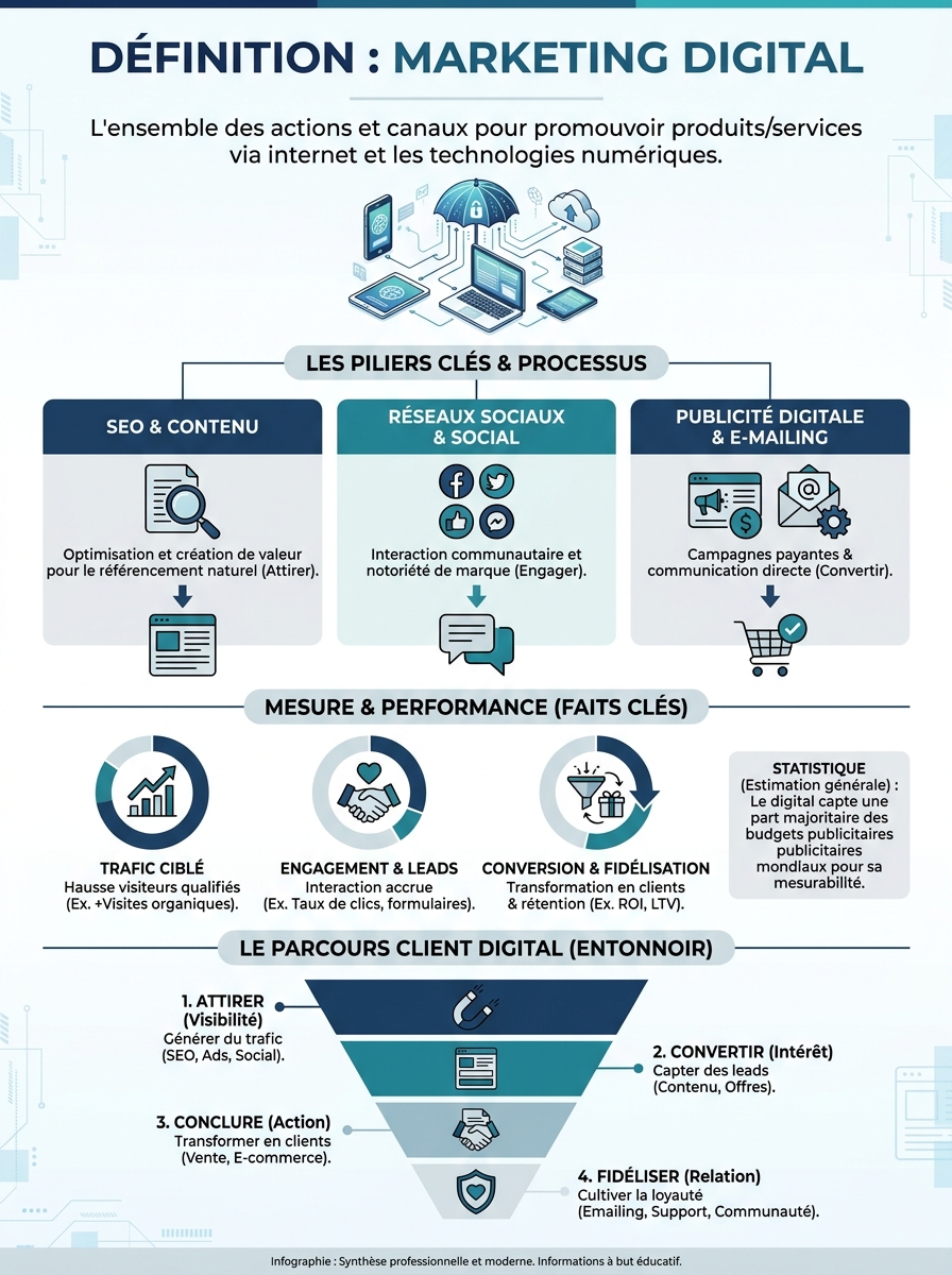 Infographie définition marketing digital