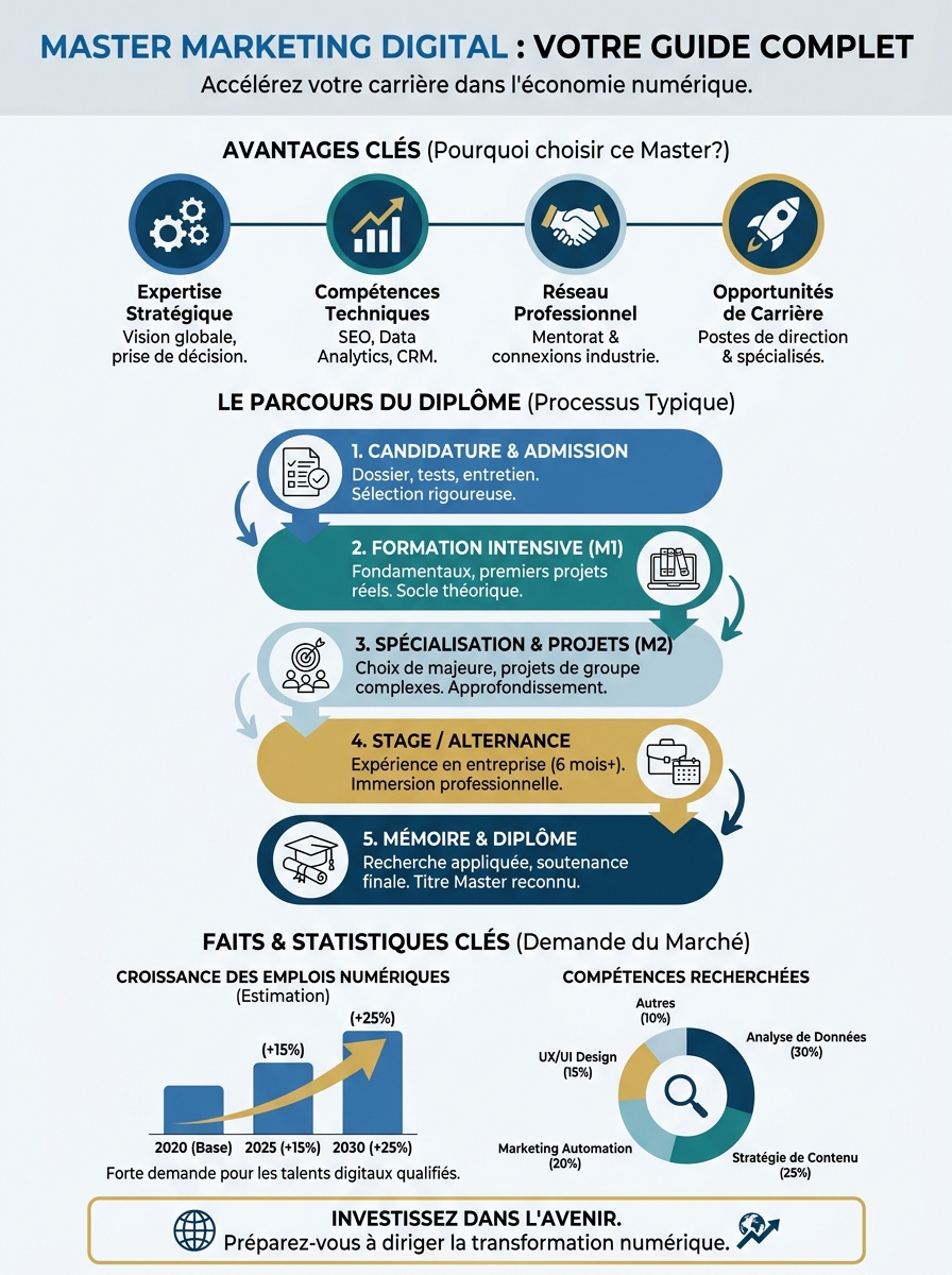 Infographie digital marketing master degree