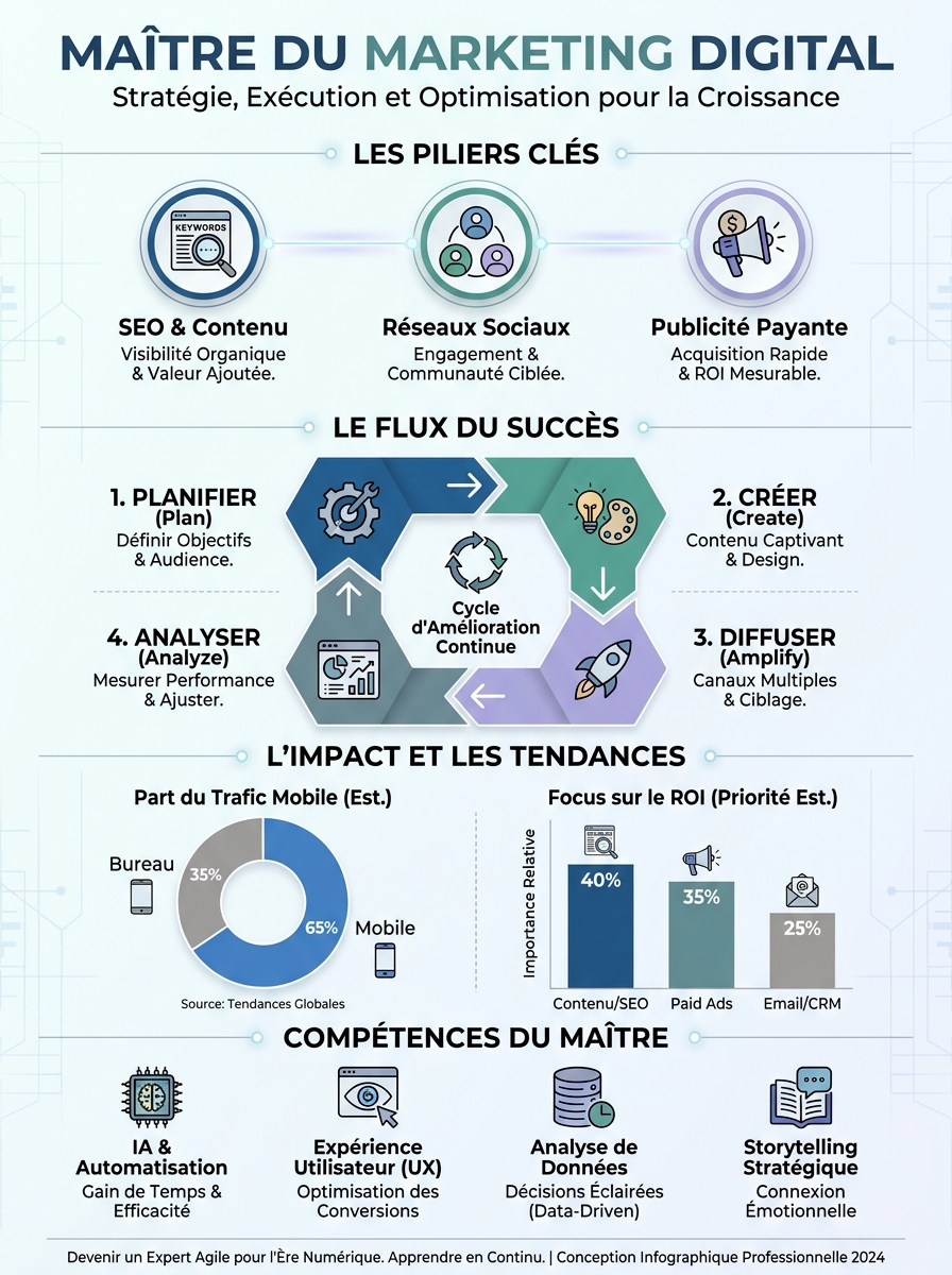 Infographie digital marketing master