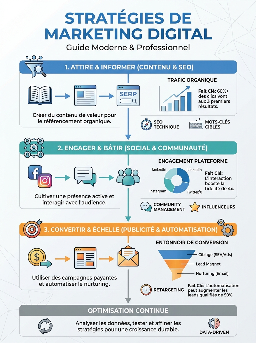 Infographie digital marketing strategies