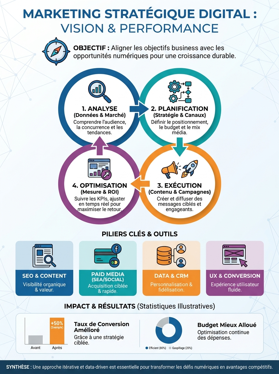 Infographie digital strategic marketing