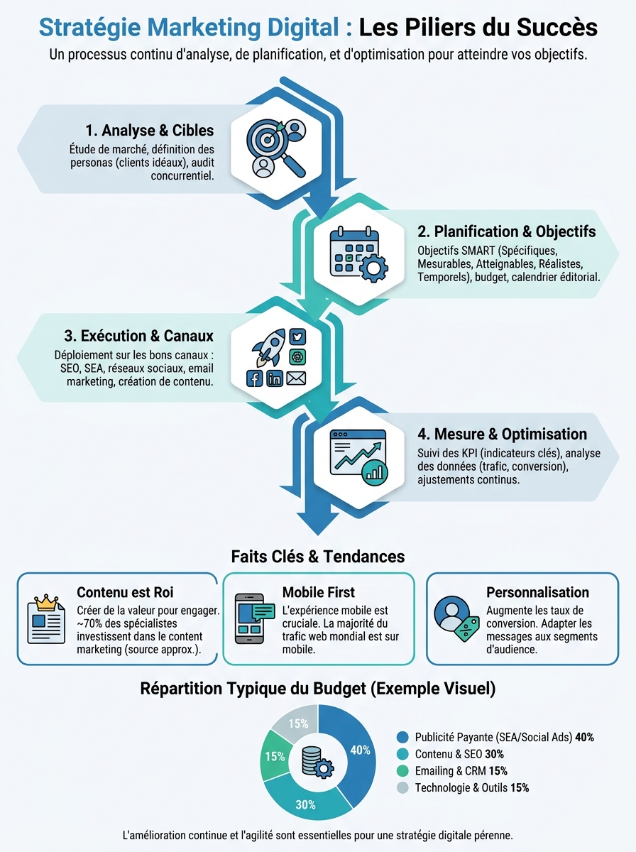 Infographie stratégie marketing digital