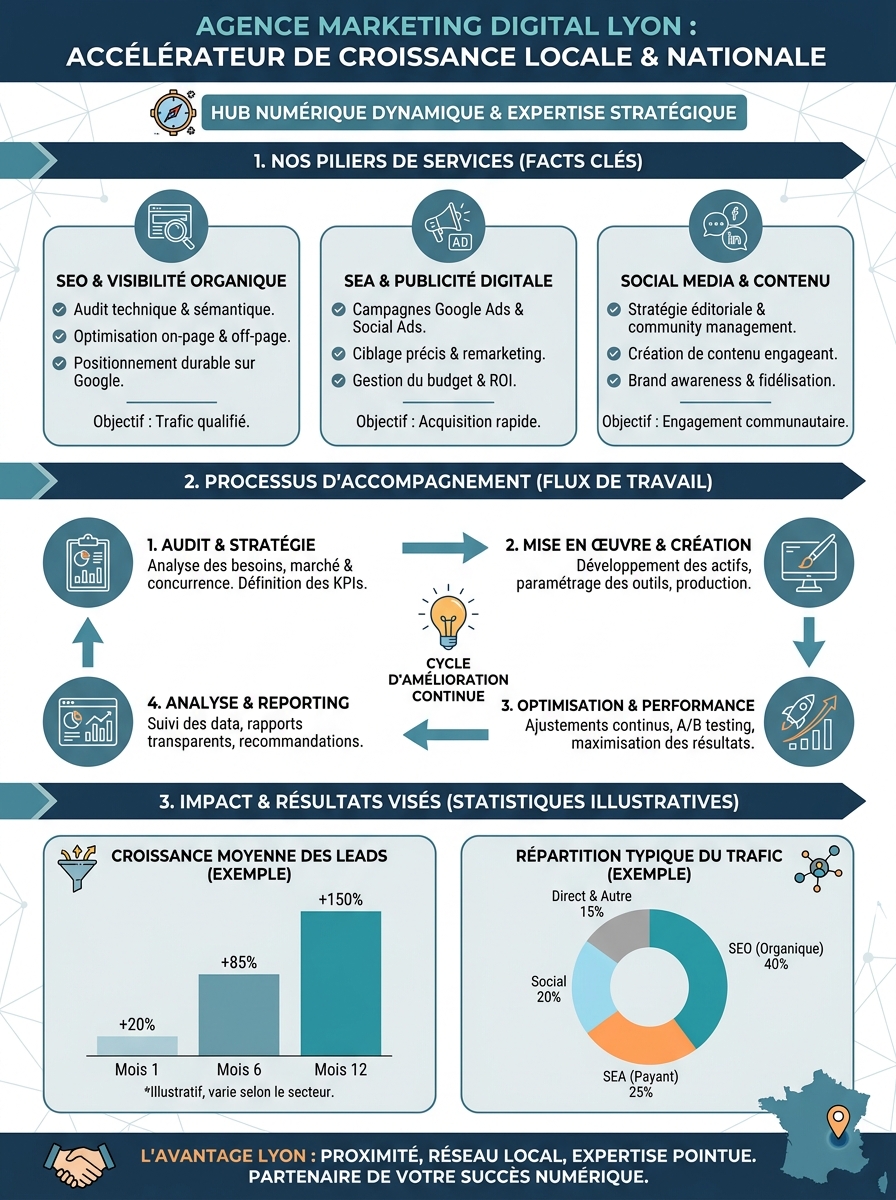 Infographie agence marketing digital lyon