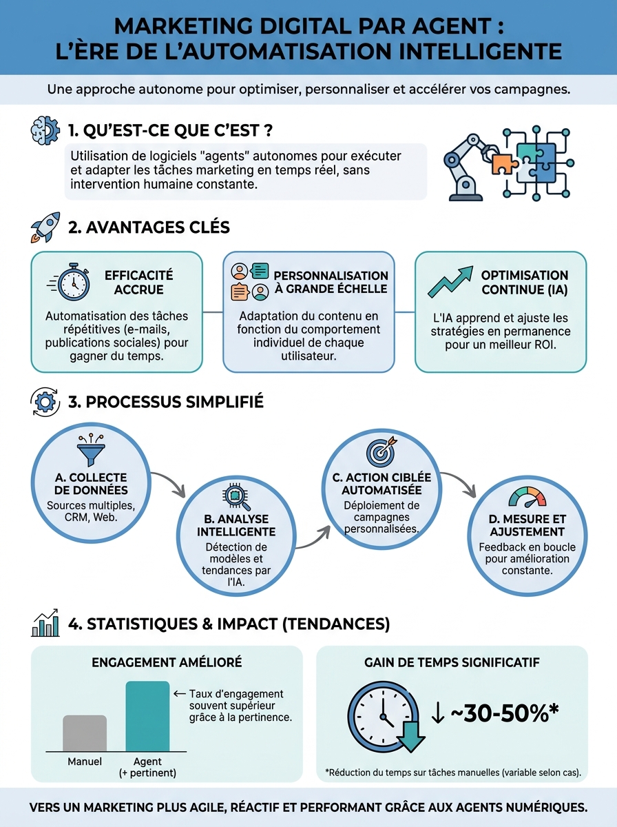 Infographie agent digital marketing