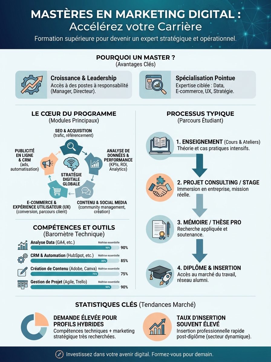 Infographie digital marketing masters programs